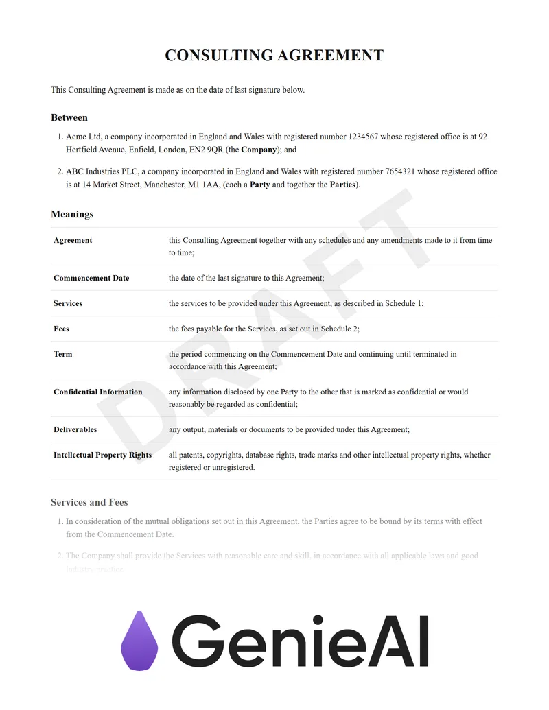 Consulting Agreement preview