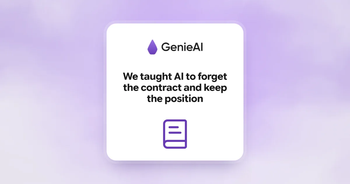 We taught AI to forget the contract and keep the position