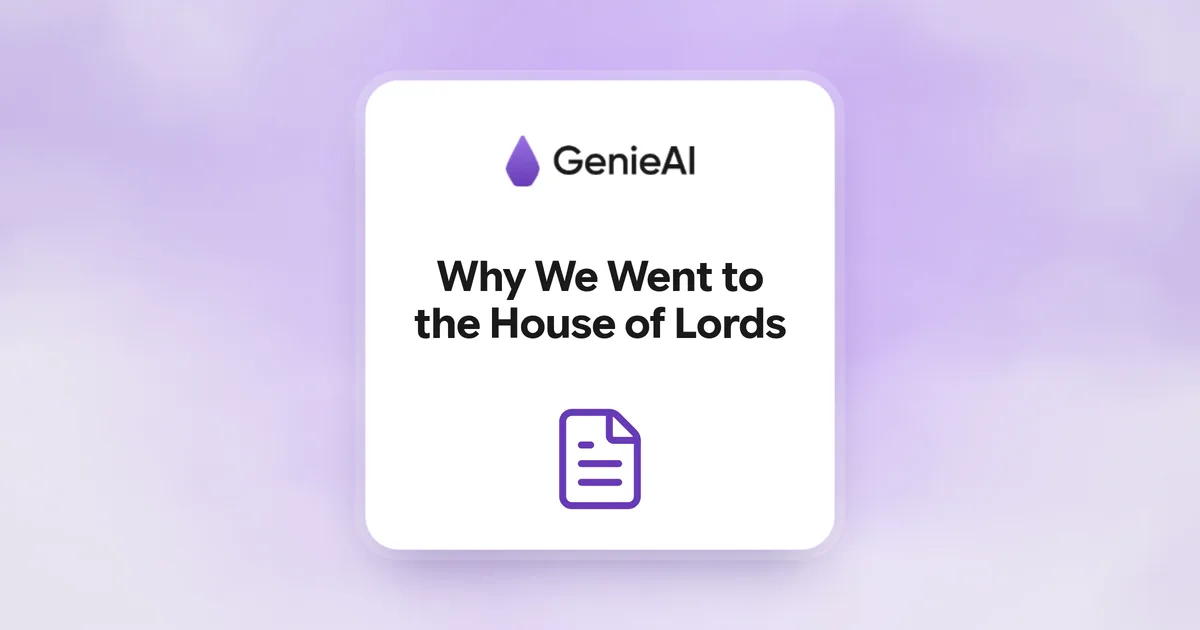 Why We Went to the House of Lords