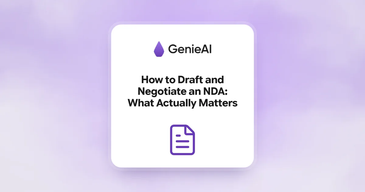 How to Draft and Negotiate an NDA: What Actually Matters