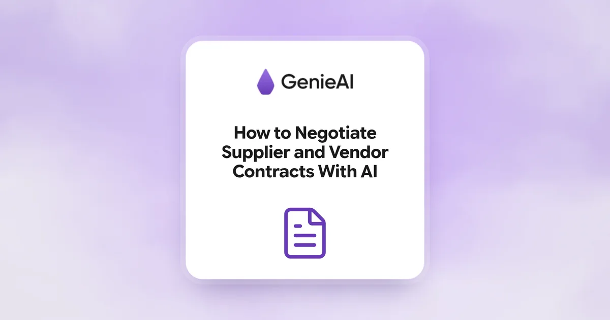 How to Negotiate Supplier and Vendor Contracts With AI