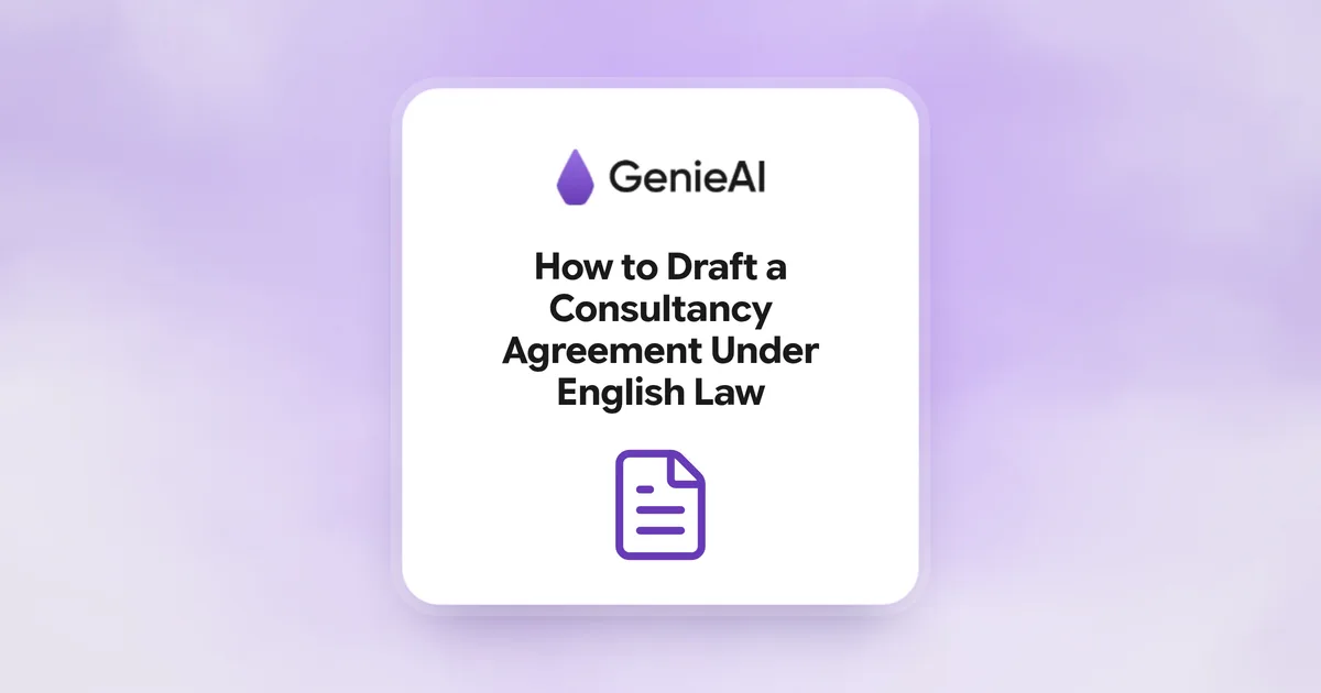 How to Draft a Consultancy Agreement Under English Law