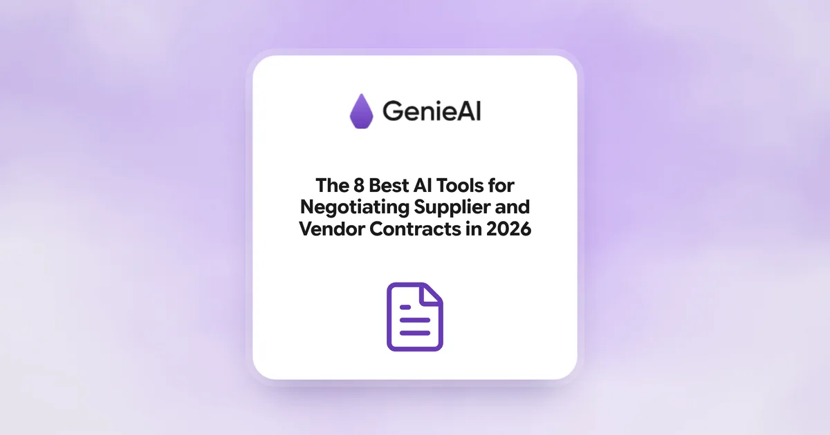 The 8 Best AI Tools for Negotiating Supplier and Vendor Contracts in 2026